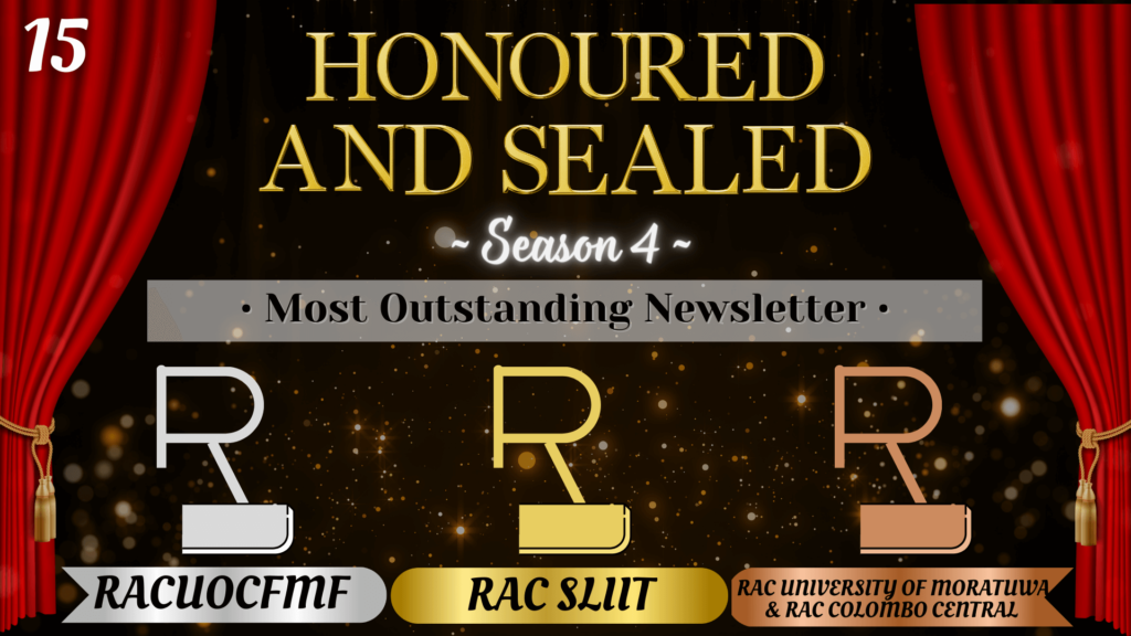 Honoured and Sealed; Season 4 – Most Outstanding Newsletter