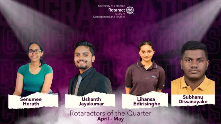 Rotaractors of the Quarter: April – May 2024