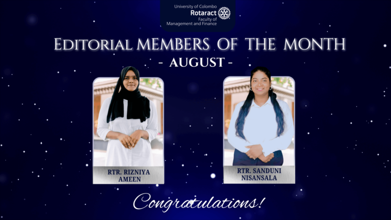 Editorial Members of the Month – August 2024