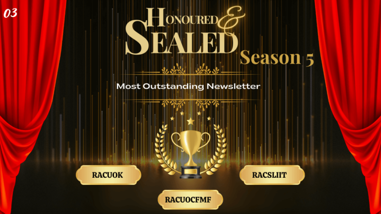 Honoured and Sealed; Season 5 – Most Outstanding Newsletter