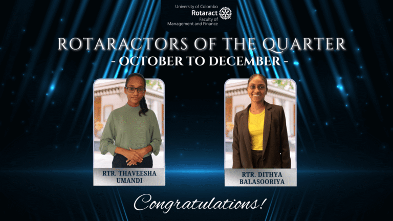 Rotaractors of the Quarter: October-December 2024